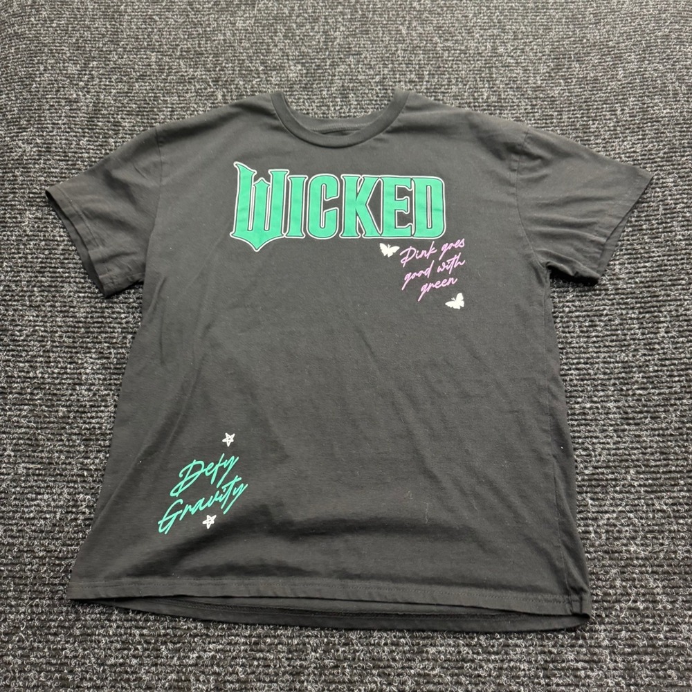 Universal Wicked The Musical T-Shirt Black Defy Gravity Graphic Tee Large‎